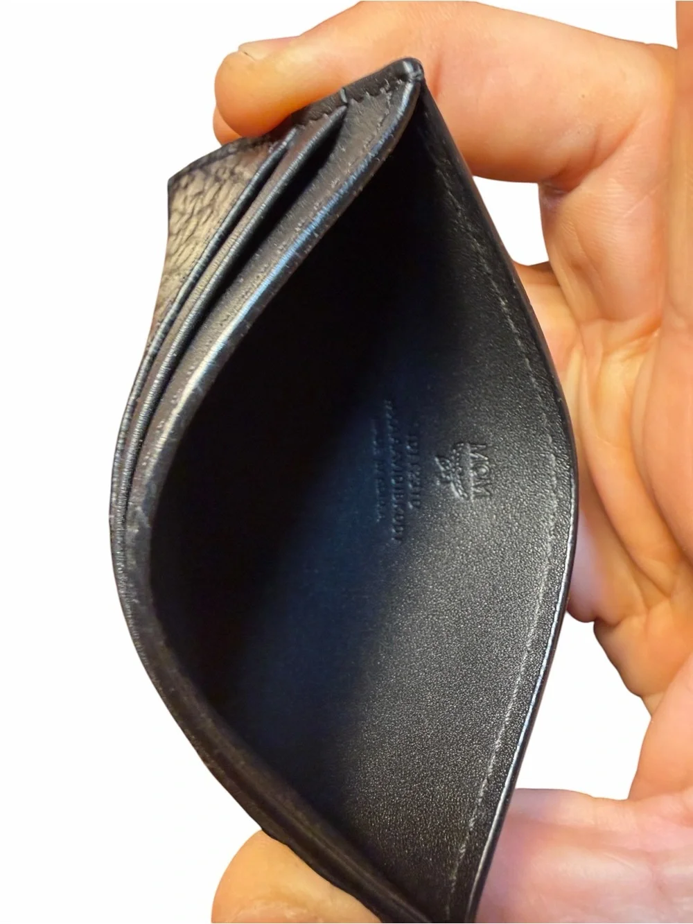 MCM black leather